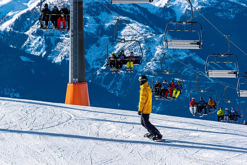 Snowboarding in Winter